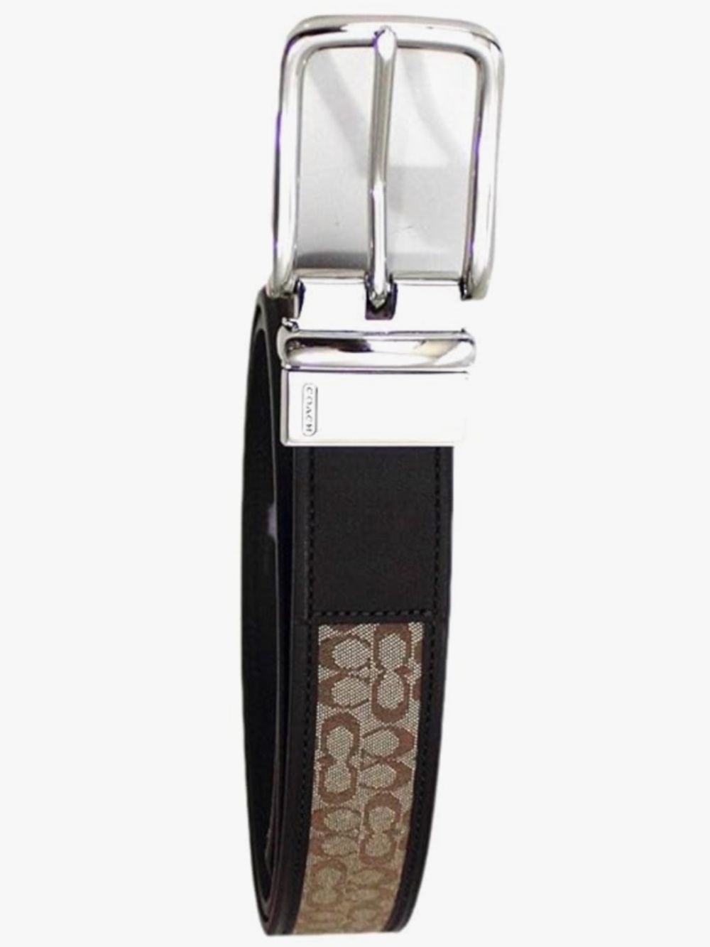 COACH REVERSIBLE SIGNATURE C AND CHOCOLATE BROWN BELT F90107
